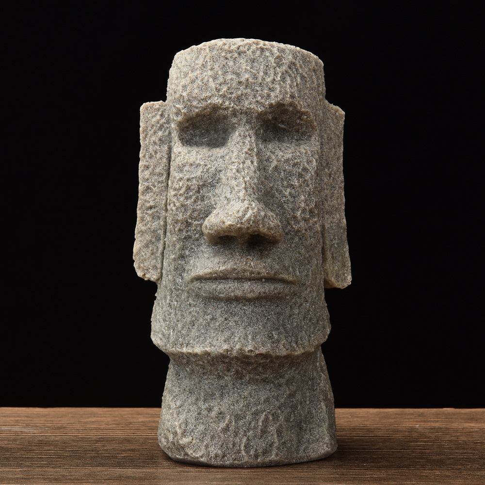 家居礼品砂岩工艺品复活节岛石像树脂摆件速卖通爆款12103S