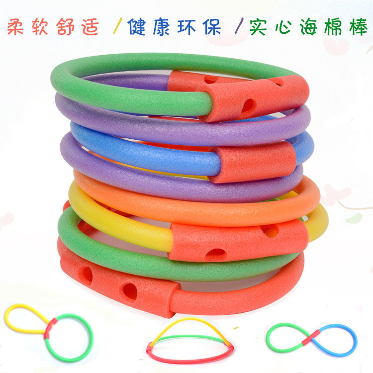 Kindergarten gymnastics swimming stick sponge stick ring foam non-toxic color stick soft stick children's toy parent-child game stick
