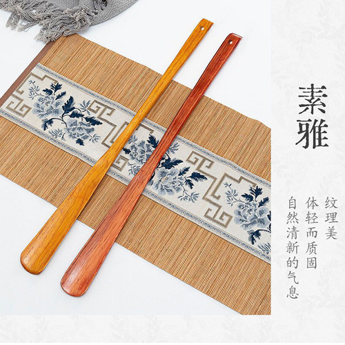 Direct Manufacturer Sale Long Handle Wooden Shoe Horn, Home Use, Pregnant Women and Elderly Assistive Shoe Helper, No Bending, Shoe Lifting Device