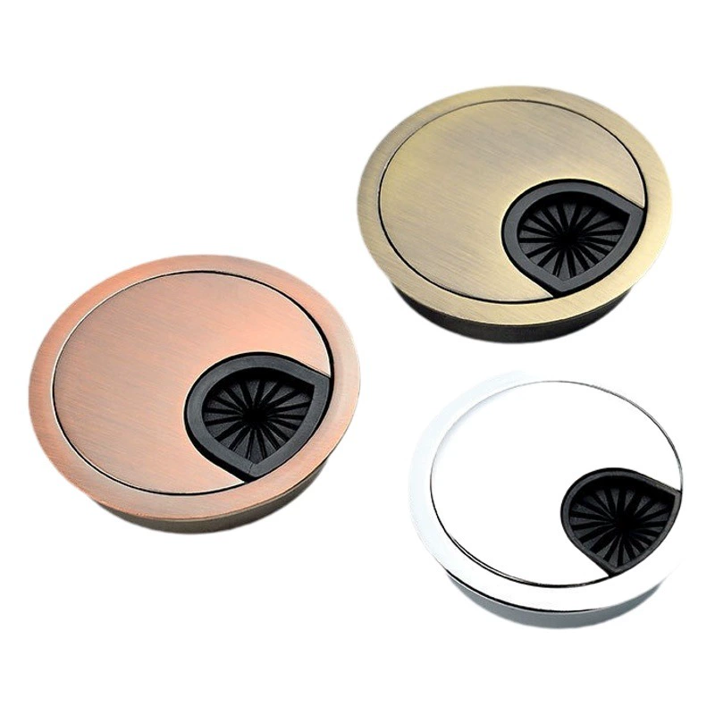 Высокопрочная коробка для отверстий для проволоки компьютерного стола крышка с круглым резьбовым отверстием металлическая крышка для отверстия стола офисный стол кабельный провод с резьбой крышка пластина