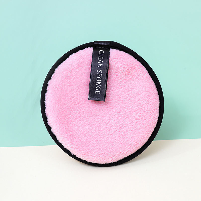 Estilo transfronterizo rejilla de piña desmaquillante de agua perezosa borla de polvo tipo redondo lavable de limpieza de doble cara esponja húmeda desmaquillante al por mayor