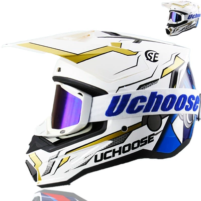 Off-Road Helmet Mountain Downhill | Motorcycle Safety Supplies - mecha-gold-02-goggles-xs