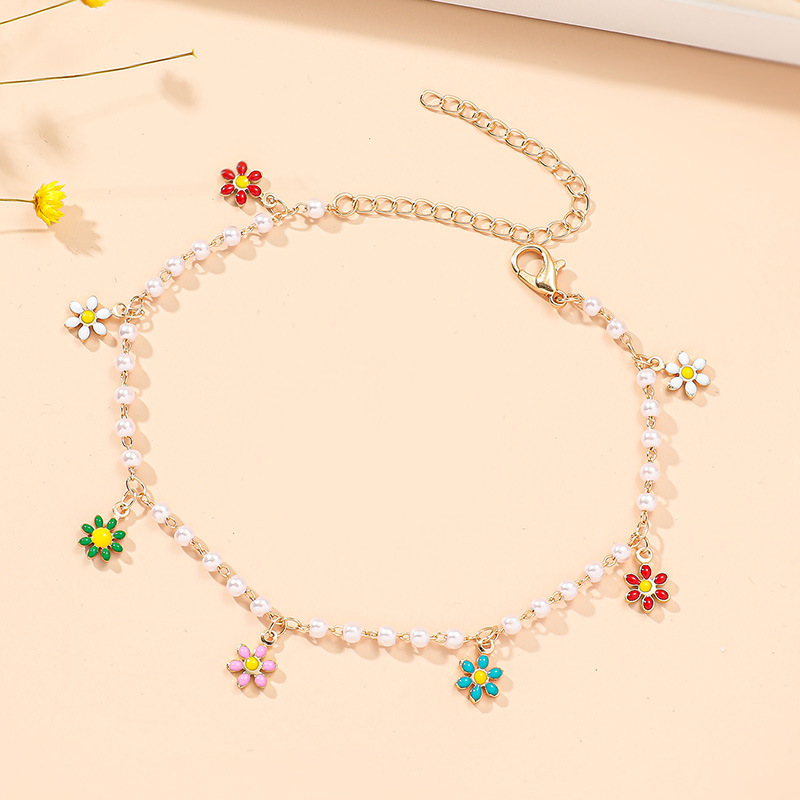 Brand creative ankle bracelet pearl