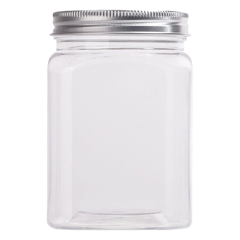 Оптовая Продажа с фабрики пластиковая бутылка для домашних животных квадратная прозрачная квадратная пищевая банка растворимые бобы лекарственные материалы американский женьшень упаковочная банка