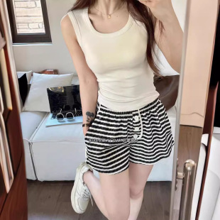 Dongdaemun 2401 Ballet Vest Women's Collar Covering Breast Pad One-piece Cup Beautiful Back Cotton Slim-fit Covering Top