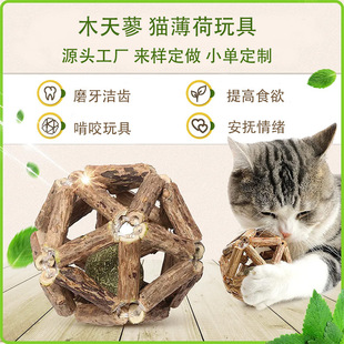 Cat Grinding Stick Polygonum Klinum Exquisite Ball Gall Fruit Catnip Toy Cat Self-Hi Fun Cat Stick Cat Supplies