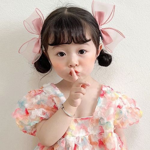 Mesh butterfly bow side clip children's Korean-style princess girl baby hair clip head accessory cute hair pin clip hair accessory