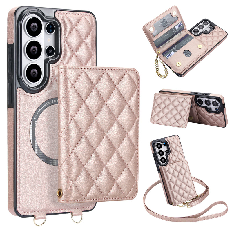 Suitable for Samsung S26Ultra Two-In-One Wireless Charging Phone Case S25Plus Card Holder Protective Leather Case Suitable for Samsung S26Ultra Two-In-One Wireless Charging Phone Case S25Plus Card Holder Protective Leather Case
