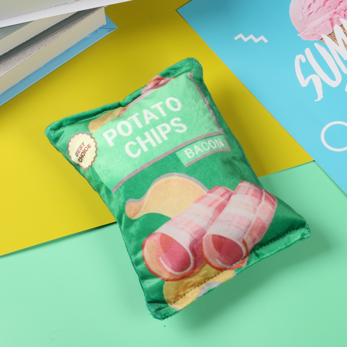 Juguetes de papel de peluche para perros de mascotas peluche para perros pequeños juguetes de patatas fritas para perros