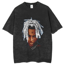 圆领t说唱嘻哈恤印花vintage短袖XXX美式Tentacion麻棉复古