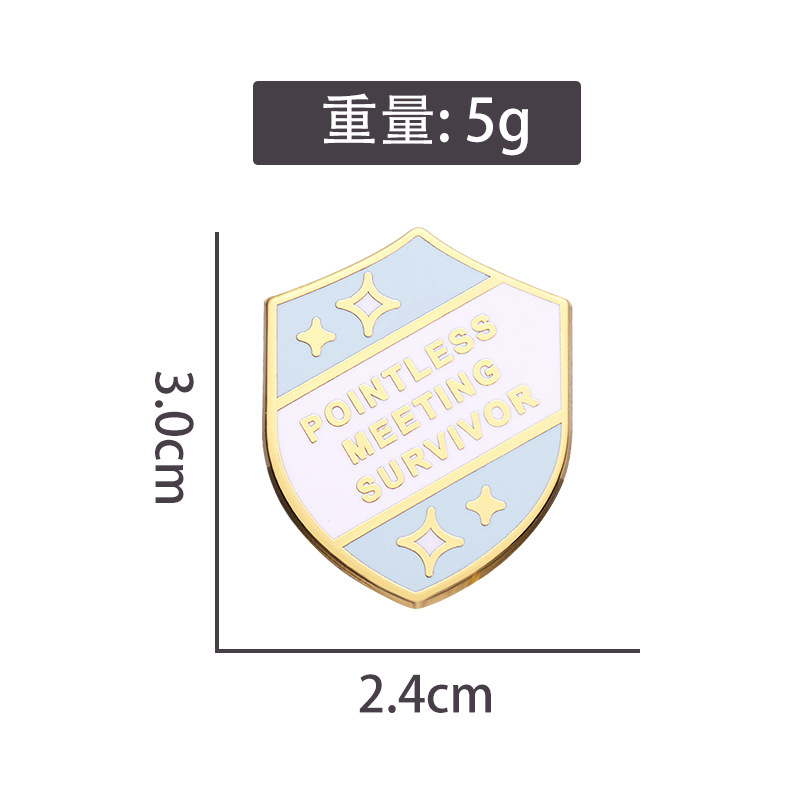 Cartoon creative high-end enamel badge small jewelry personalized exquisite English letters all-match decorative pin small gift