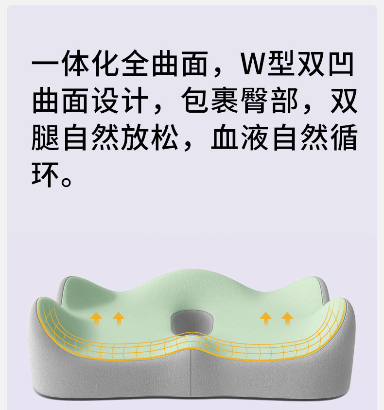 Cross-Border Wholesale Cushion, Memory Foam Cushion, Long-Term Sitting, Not Tired, Backrest Integrated Cushion, Breathable Butt Cushion, Lumbar Support Set