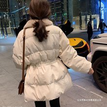 收腰羽绒棉服女装韩版宽松中长款棉袄子冬装2023年新款潮冬季棉衣