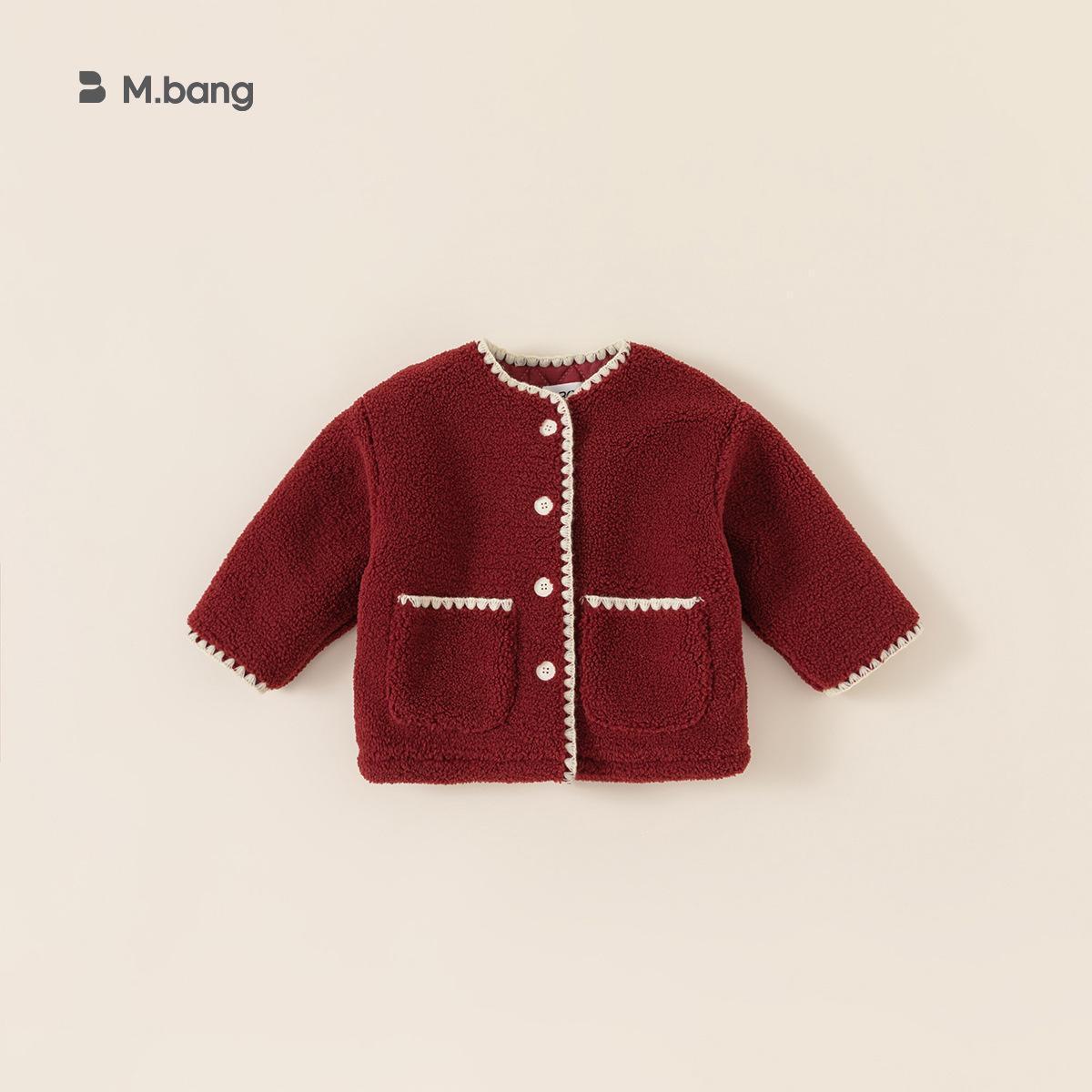 Ropa infantil Youbao, top rojo navideño para niñas, estilo Chanel, acolchado y grueso, ropa para bebés