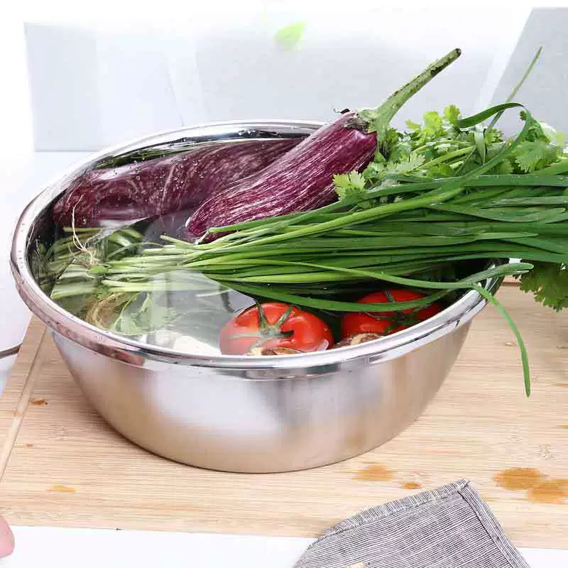Толстая нержавеющая стальная раковина для кухни, емкость для соусов, большая раковина, мытье, яйца рисовых чаш