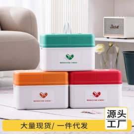 定制医药箱 家用便携式多层药品药物收纳盒医护医疗急救箱收纳箱