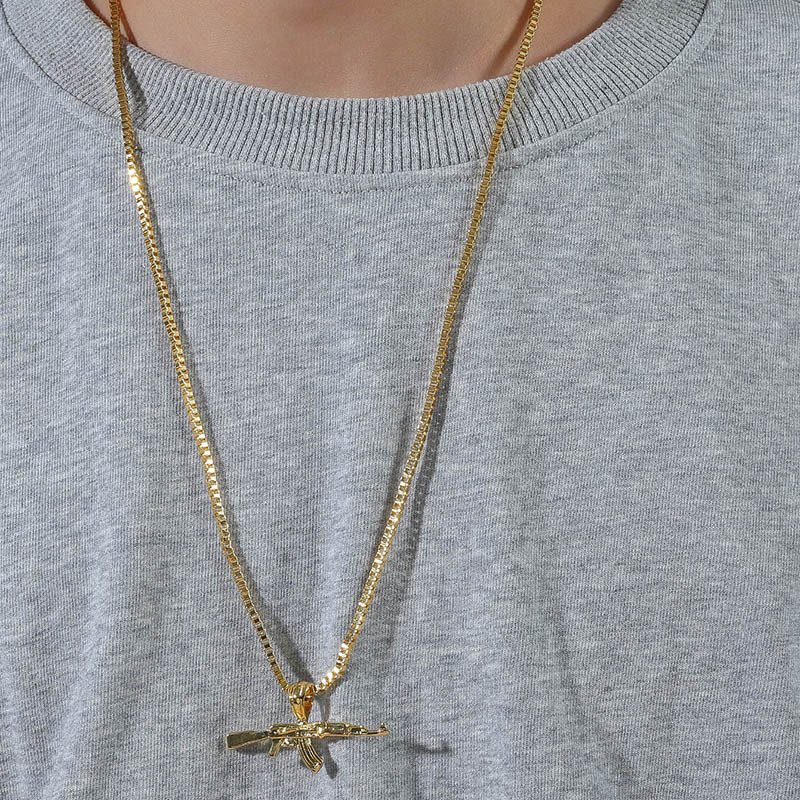 Ak47 Gun Pendant Necklace Fashion Jewelry For Men And Women_voghion.com