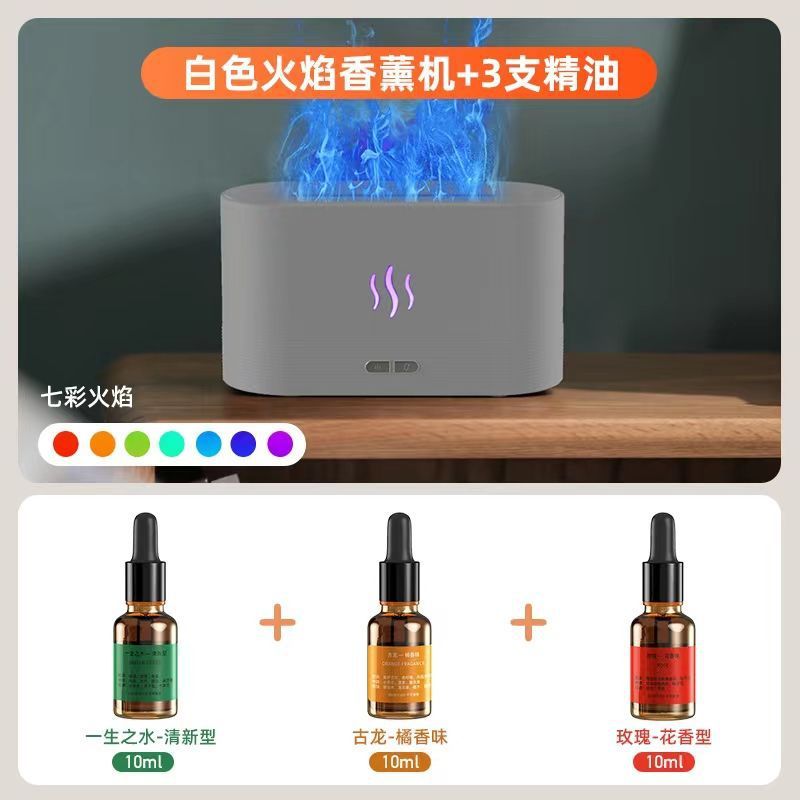 人気新商品 カラフル炎香炉 USB式 家庭用アロマランプ 霧化式空気加湿器 アロマディフューザー 跨境販売|undefined