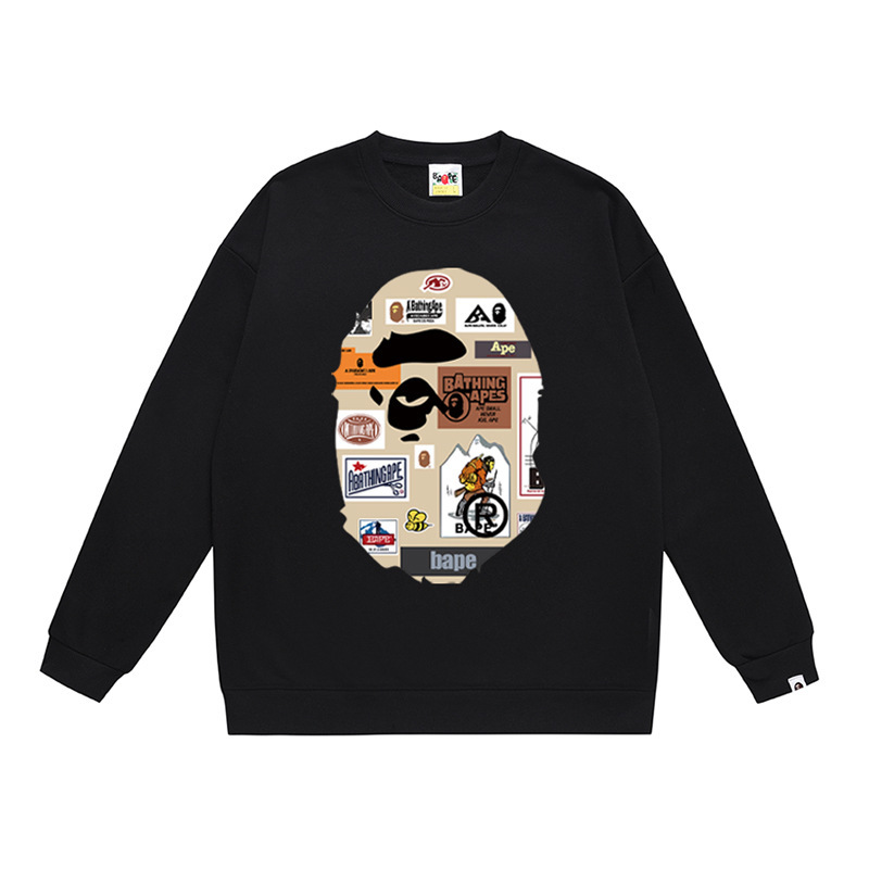 Cross-Border Wholesale Supply of Export Trendy Brand Heavyweight Bape Ape Head Round Neck Sweatshirt Shark Long-Sleeved Jacket 1