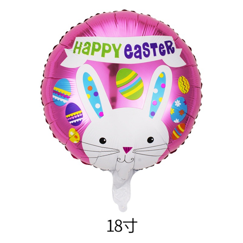 Globo de aluminio huevo de PASCUA conejo pollo forma de dibujos animados decoración de fiesta de PASCUA globo de forma especial