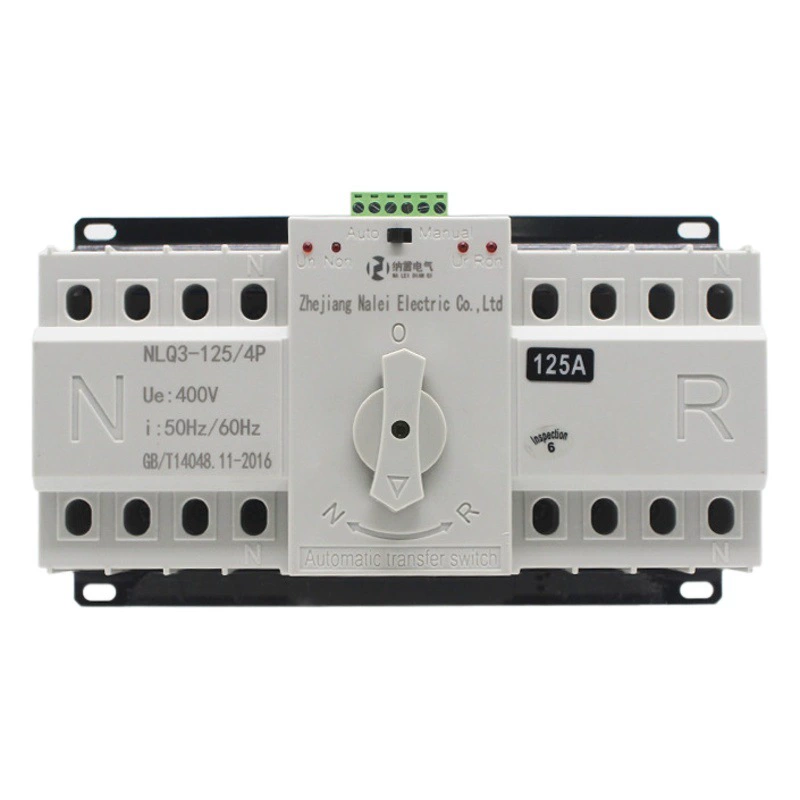 Двухсторонний автоматический переключатель питания мини CE сертифицированный 4P125A 100A 80A 63A микропрерыватель ATS