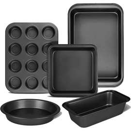 跨境烘焙烤盘多边形蛋糕模具加厚碳钢不沾涂层慕斯家用披萨盘批发