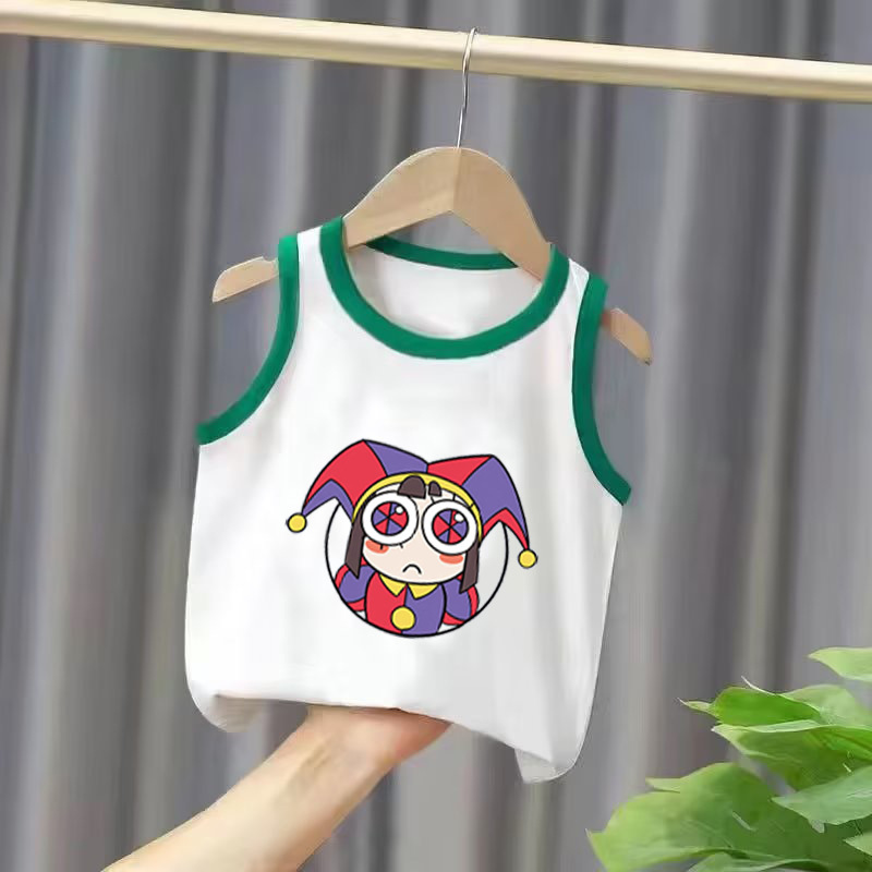 Best-selling new product "Wish" magic number circus children's clothing for big kids sleeveless backless top cartoon print dropshipping one piece