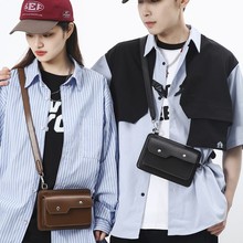 男包高级感轻奢单肩包斜款小众高级感韩国背包潮牌休闲斜挎包女