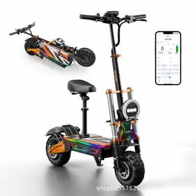 BOYUEDA72V dual-drive 10000W off-road electric scooter, foldable, 95 mph speed, long range electric vehicle (Qatlanan elektrik skuterlər)