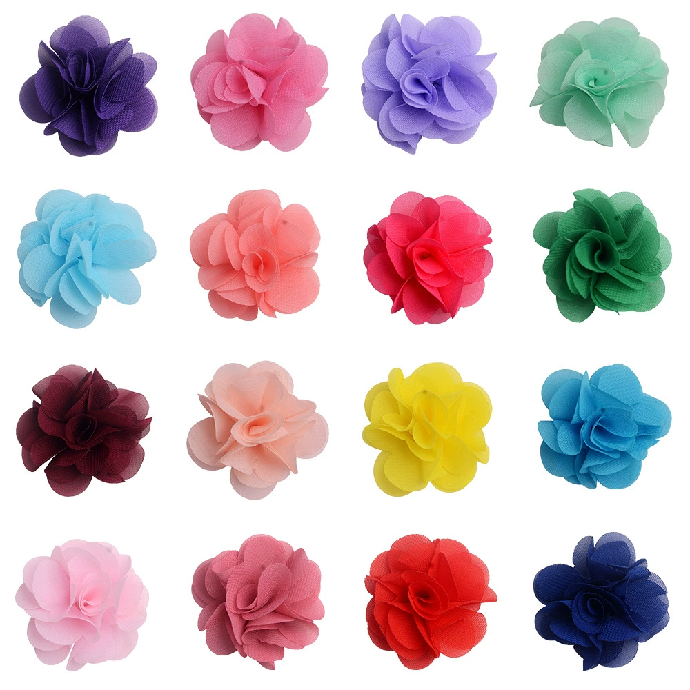 5 см шифон ручной работы лазерные лепестки маленькие цветы DIY повязка для волос Головные уборы Одежда обувь и головные уборы аксессуары Ткань Цветы кросс-Бордер