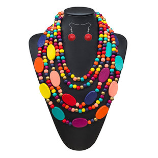 �����L��Ҏ�tľƬ������Ӳ�ɫ�朶��h���bë����Ʒnecklace