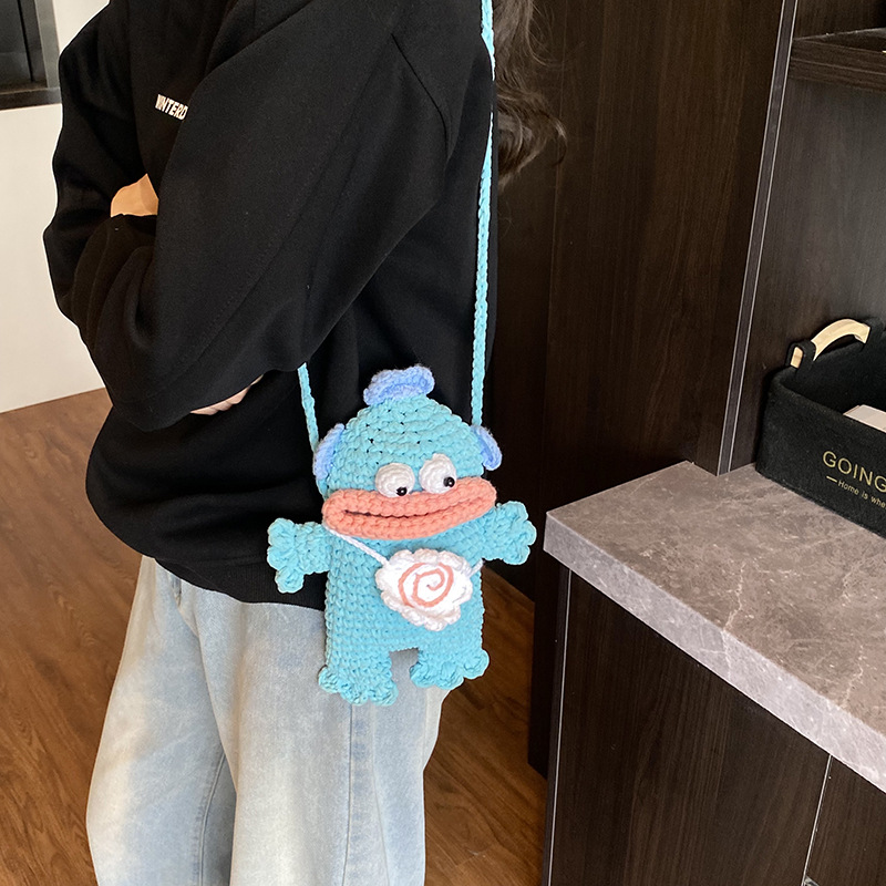 Azul lindos peces payaso para niños y niñas bolsas de hombro extrañas bolsas de dibujos animados para bebés mochilas ganchos bolsas de niños