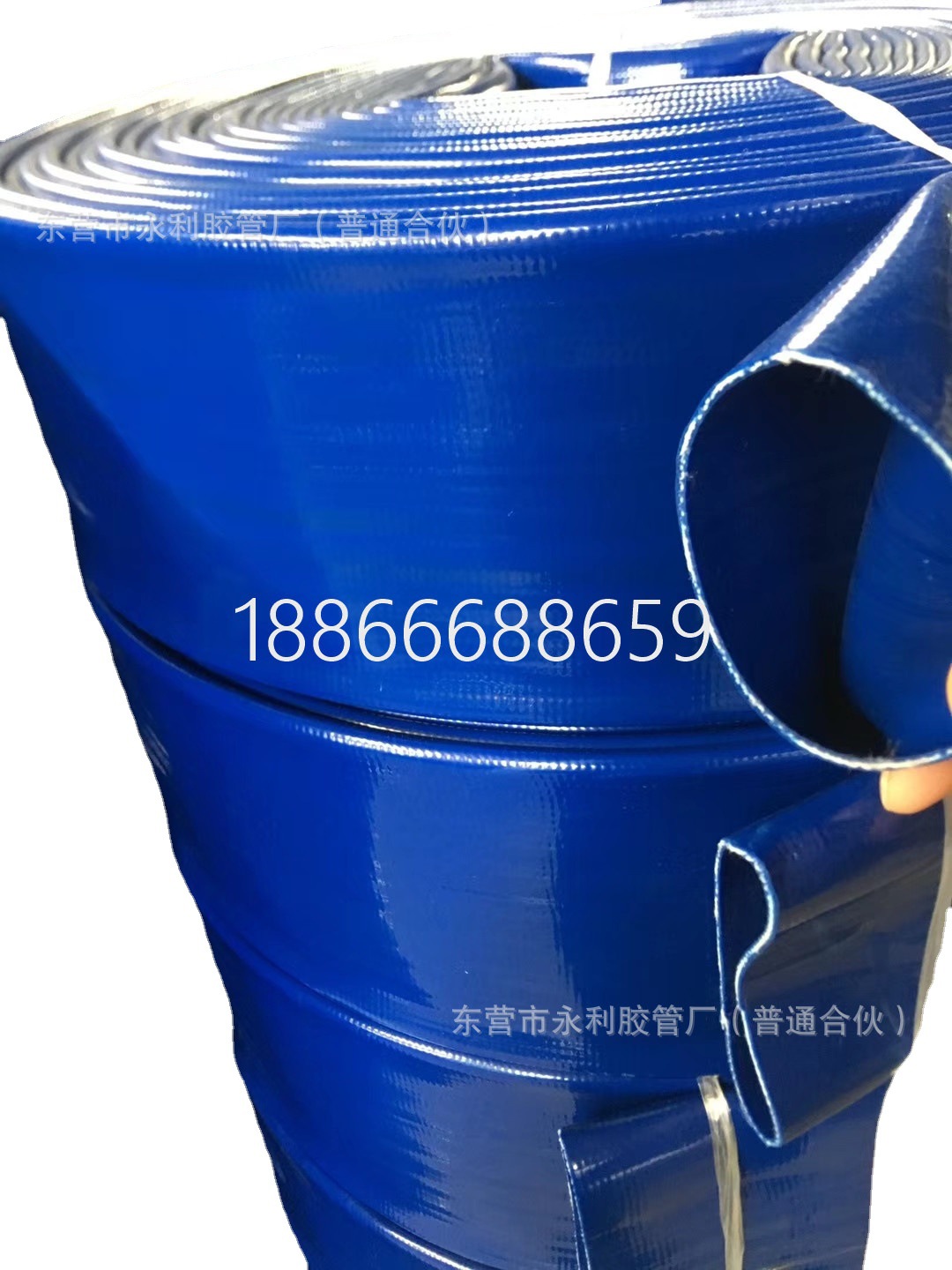 水带2寸3寸4寸6寸农用灌溉蓝水带喷灌高压水泵出水管pvc涂塑软管
