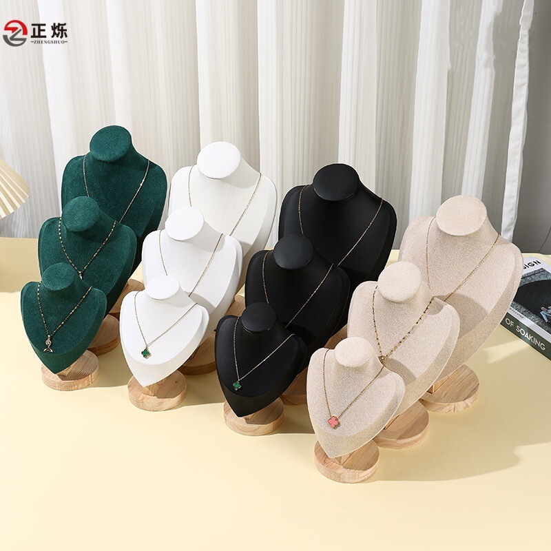 Necklace Display Stand, High-End Mannequin Neck Model for Jewelry Display Props
