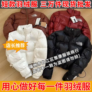 High-End North Face Ken's Same Style Bean down Jacket Short 700 Puff 90 White Duck down Jacket Warm down Jacket