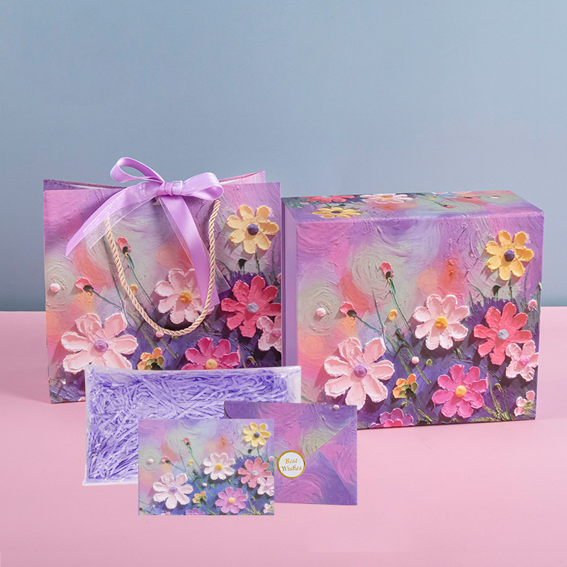 Caja de regalo puntual Caja plegable Caja de regalo de una pieza Caja de regalo de vacaciones Caja de papel con tapa magnética Logotipo personalizado