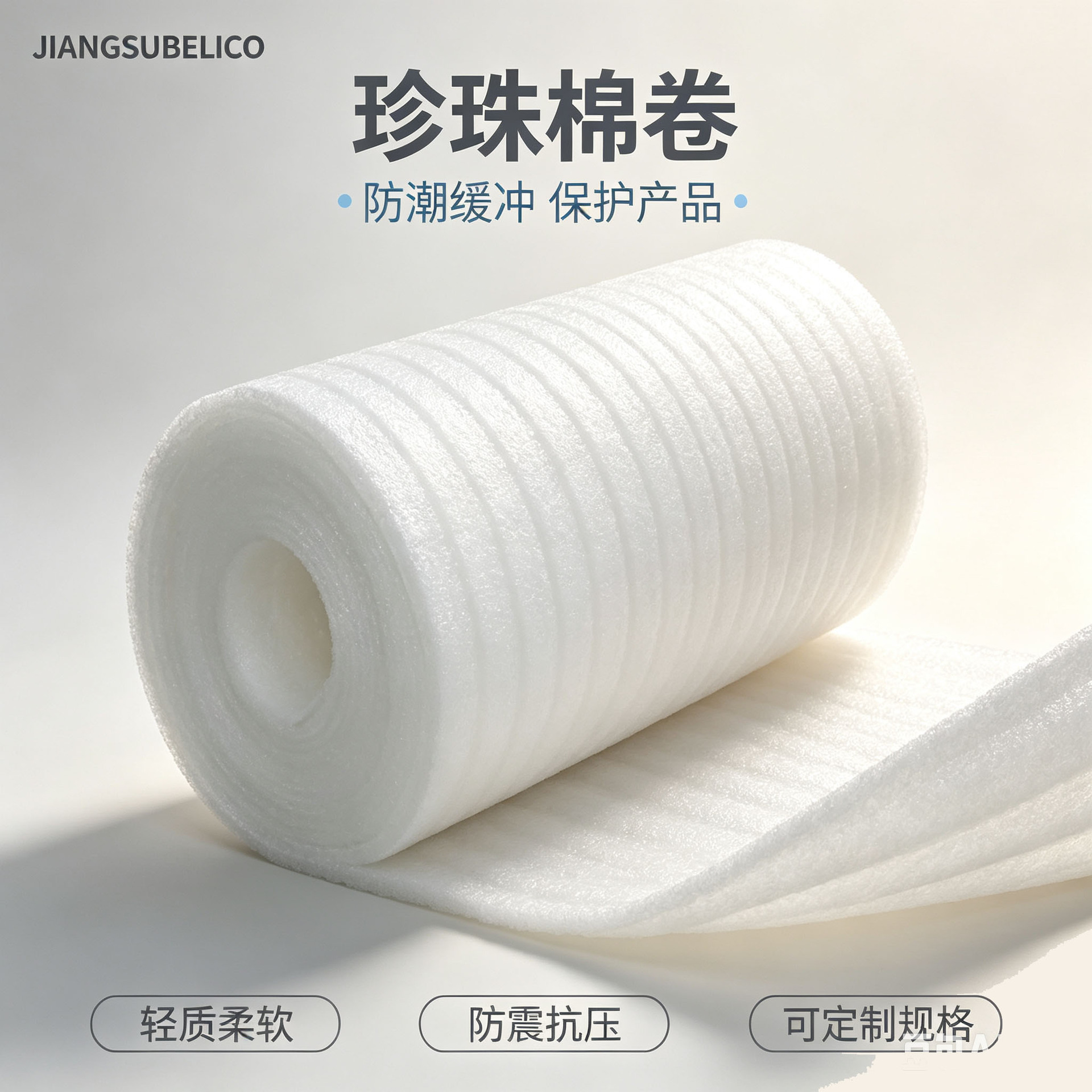 批发EPE 珍珠棉加厚防震缓冲卷材快递包装防潮填充护角泡沫棉原料
