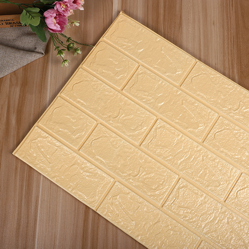 3D 3D pegatina de pared papel pintado autoadhesivo al por mayor imitación ladrillo patrón Fondo pared sala de estar dormitorio papel pintado espuma pegatina a prueba de humedad