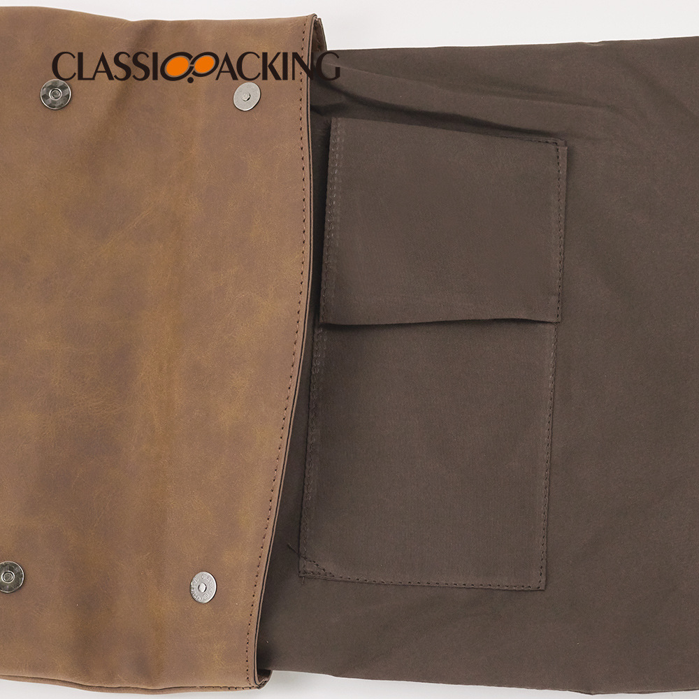 2023 hombres bolsa de negocios retro PU material bolsa de hombro moda creativa todo partido bolsa de cercanías logotipo imprimible