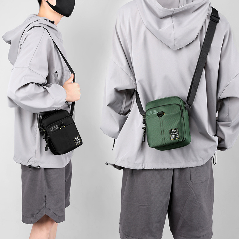 WEPOWER mini bolsa de mensajero bolsa de tela de nylon para hombre bolsa de ocio para hombre bolsa de hombro para deportes al aire libre Mochila pequeña