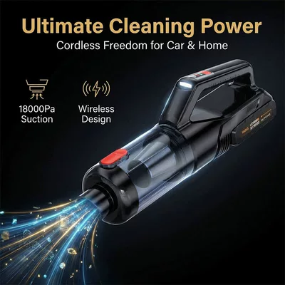 Car-mounted vacuum cleaner with blowing and suction functions, brushless high-power handheld vacuum cleaner for home use, intelligent digital display, exclusively for cross-border sales