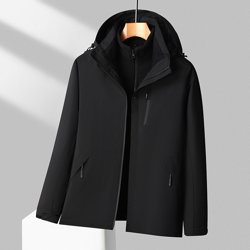 New Outdoor Three-In-One Jacket for Men and Women, Windproof, Waterproof and Warm Jacket, Hiking, Camping and Mountaineering Clothing