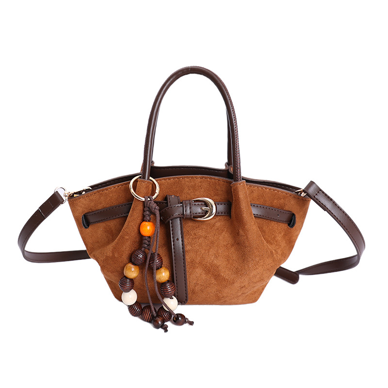 Bolsa de cocina esmerilada coreana para mujeres 2025 invierno nuevo estilo versátil bolso de hombro de alto nivel bolso de cubo