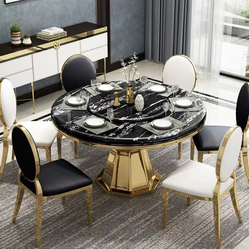 Silla de sol especial de forma redonda dorado titanio dorado banquete restaurante exportación de comercio exterior soporte por lotes de prueba