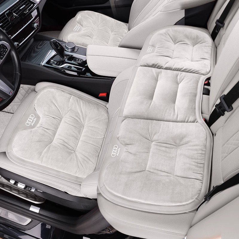 Seat cushion, seat cover – Audi Seat Cushion Winter - audi-flannel-cushion-rice-white-full-set-3pcs