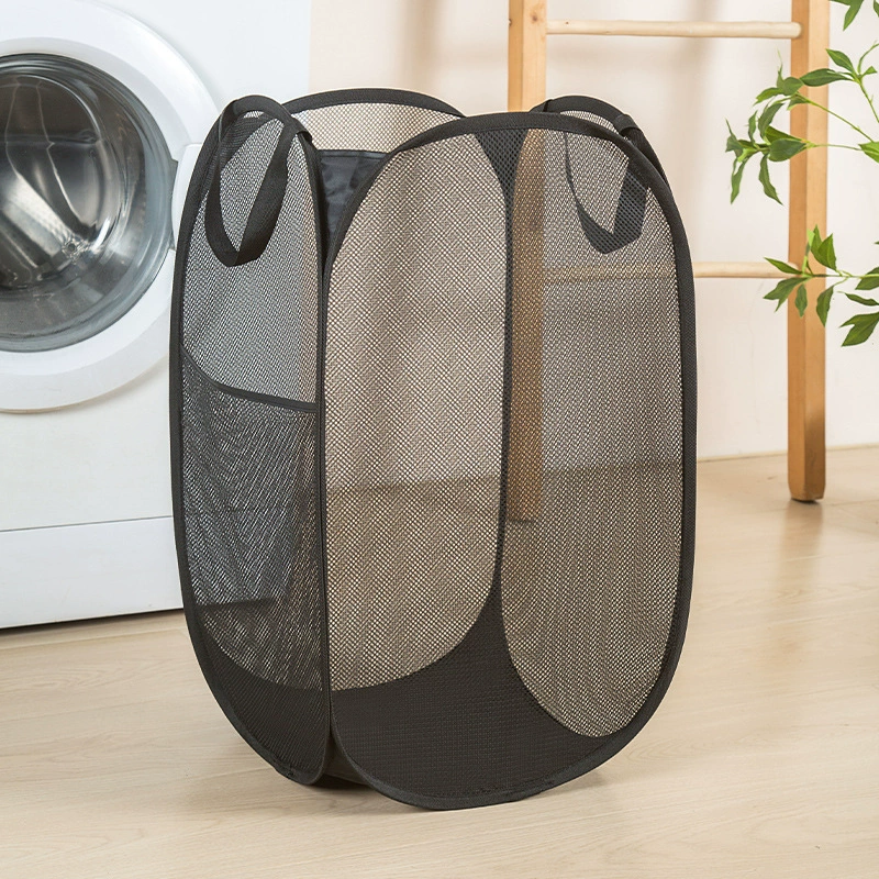 Laundry Basket, foldable mesh storage basket, vertical/horizontal 36×36×58 cm, lightweight