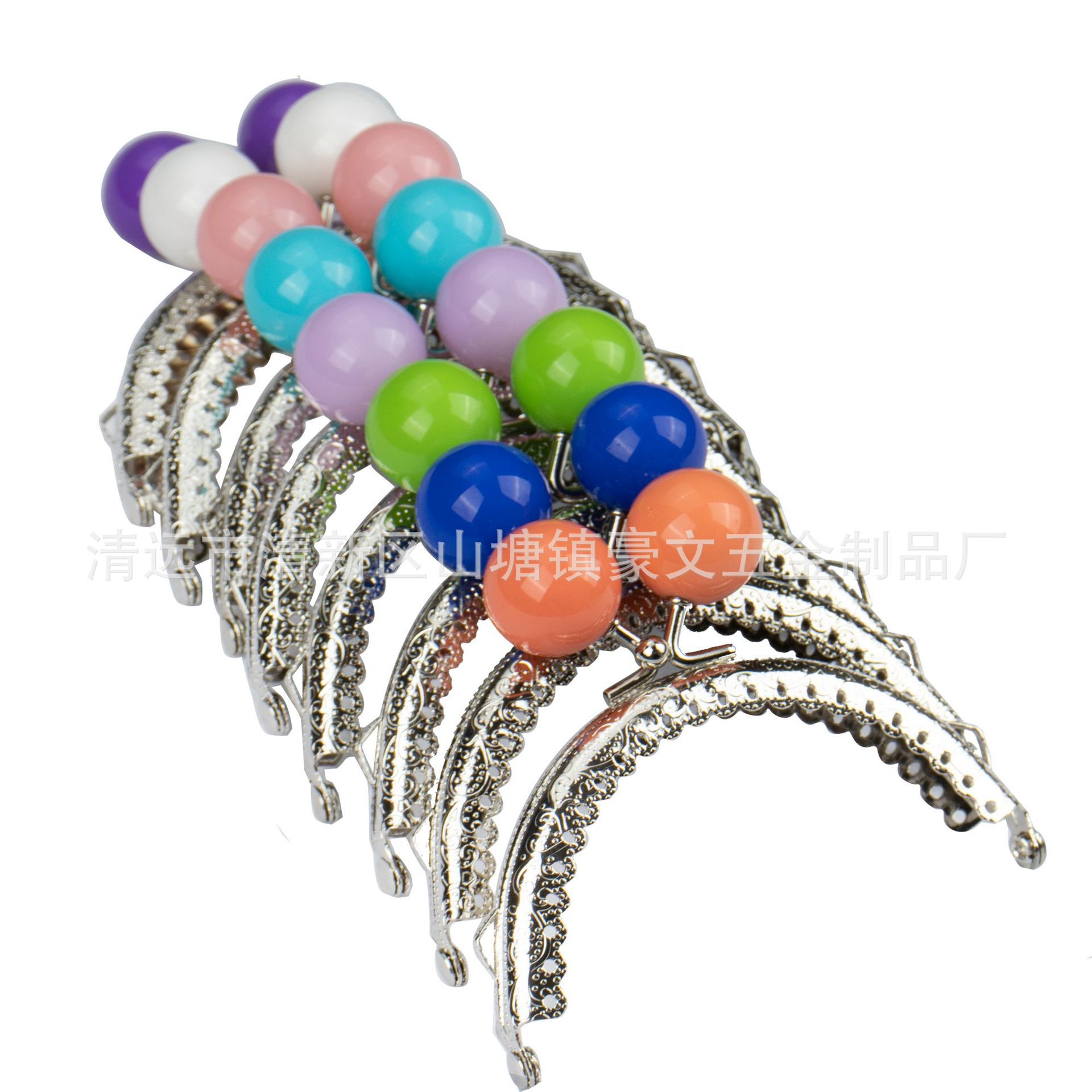 Orejas 8.5 semirredondas flores convexas encaje 20mm gran perla caramelo perla boca oro hardware accesorios de oro muñeca cosida a mano