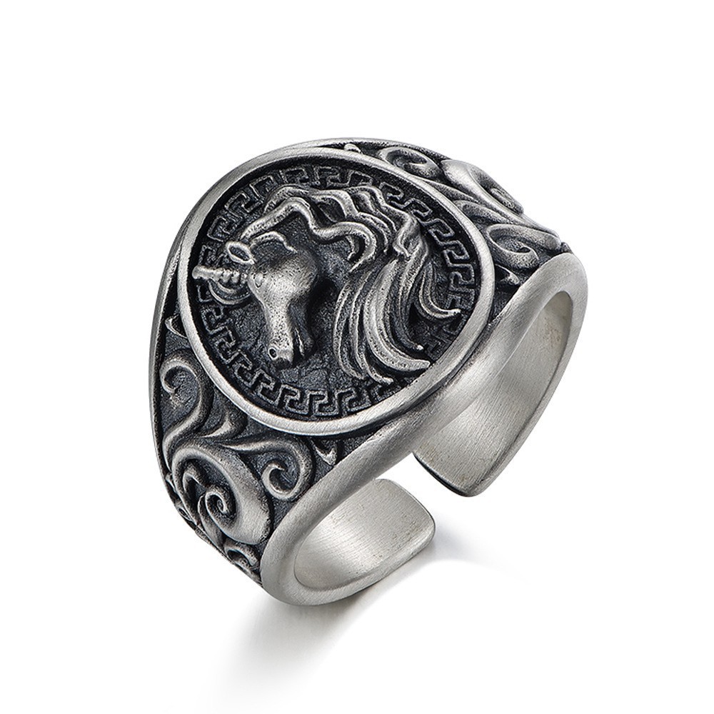 Vintage Men's Stackable Rings Minimalist Trendy Open Finger Ring_voghion.com