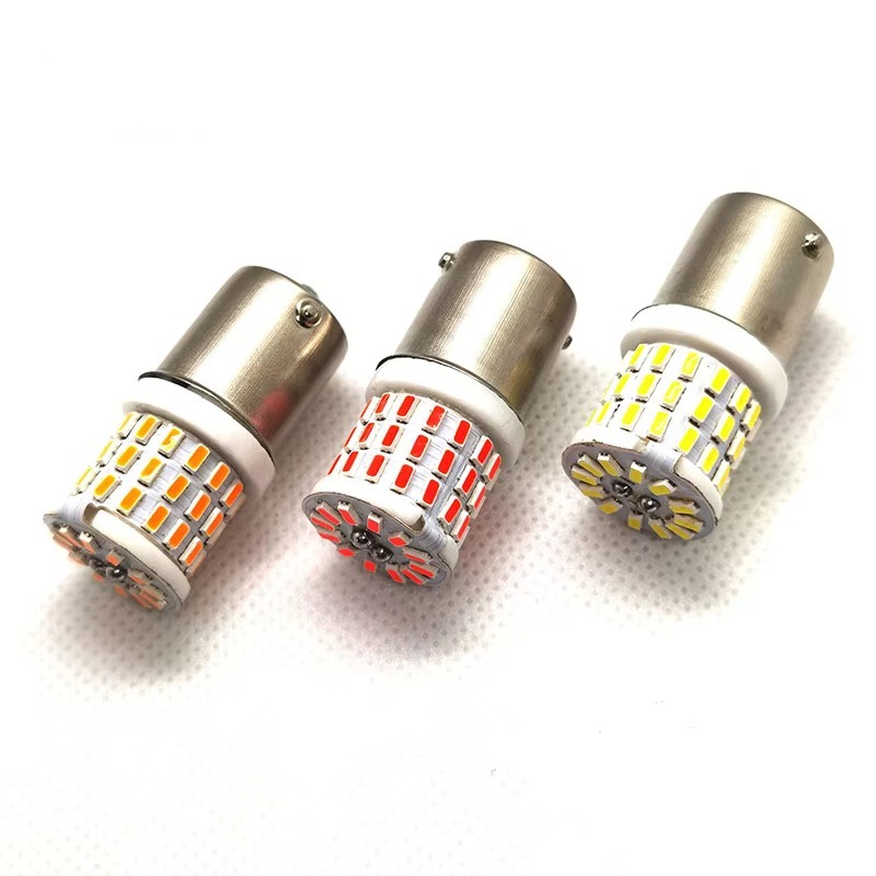 Automotive LED turn signal 1156 1157 3014 57SMD ceramic high temperature bright reversing light brake light