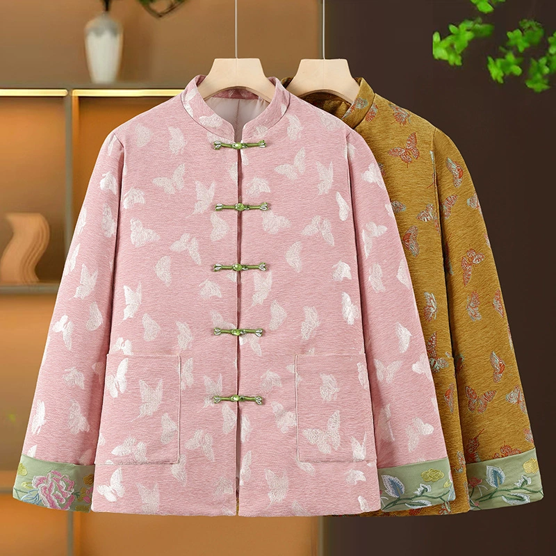 Зимняя хлопчатобумажная одежда мамы зимняя средняя длинная новая одежда среднего и пожилого возраста
